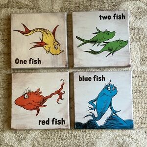 Dr. Seuss One Fish, Two Fish, Red Fish, Blue Fish Wall Decor